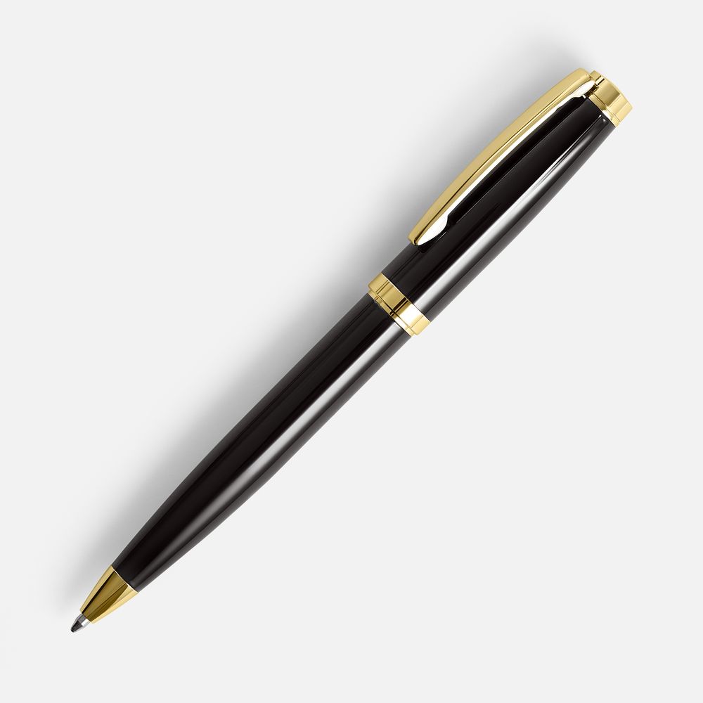 Ручка шариковая Letra Gold, глянцевая, черная в Архангельске